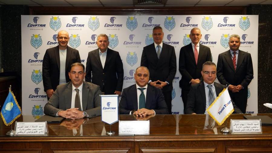 استمرارًا لدعمها للأنشطة والكيانات الرياضية المصرية.. بروتوكول تعاون بين مصر للطيران ونادي هليوبوليس الرياضي وشركة تانيس للسياحة 
