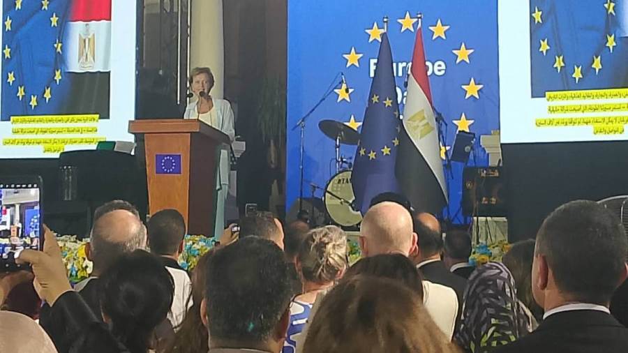سفيرة الاتحاد الأوروبي بالقاهرة تحتفل بيوم أوروبا وتؤكد عمق الشراكة مع مصر