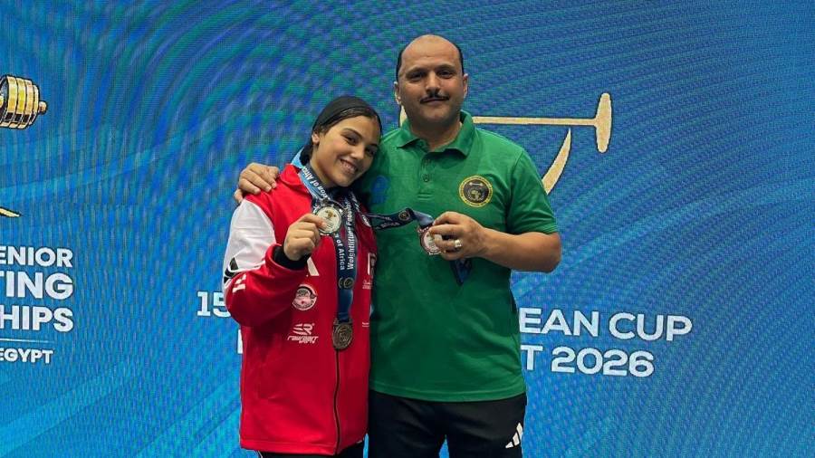 ميرنا طنطاوي تحصد 3 ميداليات في بطولة إفريقيا لرفع الأثقال للكبار