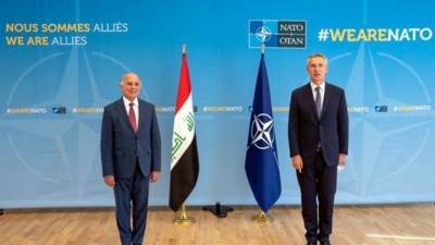 وزير الخارجيّة العراقي يلتقي الأمين العامّ للناتو