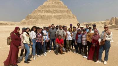 مركز زاهي حواس للمصريات بمكتبة الإسكندرية ينظم زيارة لمنطقة آثار سقارة 