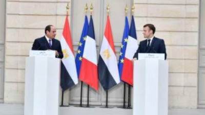 كلمة الرئيس السيسى في المؤتمر الصحفي المشترك مع ماكرون بقصر الإليزيه