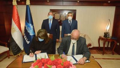 الفريق أسامة ربيع يشهد افتتاح فرع البنك الأهلي المصري داخل مبنى الإرشاد بالإسماعيلية