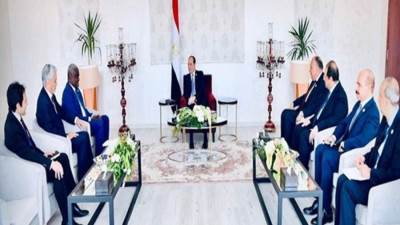 الرئيس السيسي يستقبل موسى فقيه رئيس مفوضية الاتحاد الأفريقى