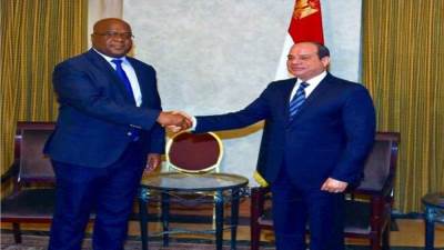 رئيس جمهورية الكونغو يغادر القاهرة عقب لقاء السيسي