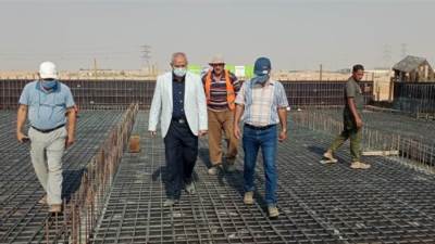 مسئولو "الإسكان" يتفقدون أعمال تنفيذ محطة رفع المياه الجديدة في بدر