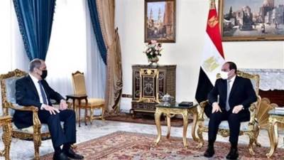 الرئيس السيسي يستقبل وزير خارجية روسيا الاتحادية