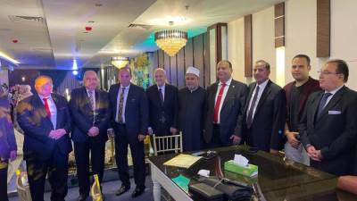 رئيس المجلس العربي الإفريقي للزراعة والشراكة من أجل التنمية يحضر حفل زفاف نجلة أمين المجلس 