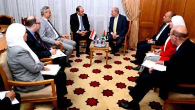 وزير التجارة والصناعة يلتقي نظيره الاردني لبحث سبل تنمية وتطوير العلاقات التجارية