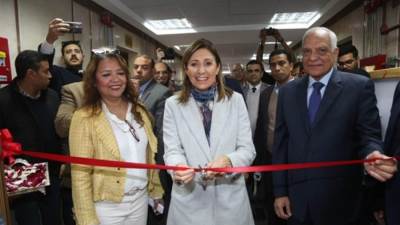 الكيلاني وراشد يفتتحان المكتبة المركزية بأكاديمية ‏الفنون ويُزيحان الستار عن تمثال رئيسها الأسبق الدكتور فوزي فهمي