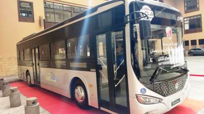 جيوشى لصناعة وسائل النقل تقدم باصها الكهربائى (Z207 EV) على هامش مؤتمر الاتحاد العالمي للمواصلات بالقاهرة