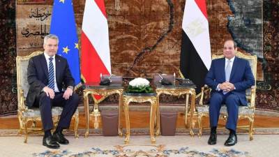 الرئيس السيسى يستقبل مستشار النمسا كارل نيهامر بقصر الاتحادية