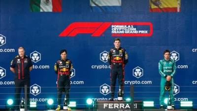 بطولة العالم للفورمولا 1 – الجولة الخامسة – ميامى.. فيرستابن من التاسع الى الاول على منصة التتويج والونسو ثالثا من جديد