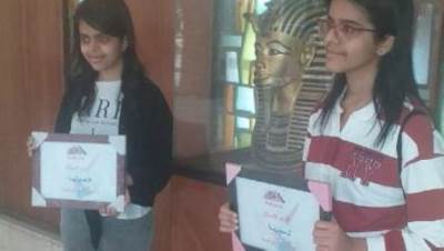 الأهرام تكرم ناردين وترنيم نزيه لاحترافهما فن الرسم 