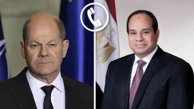 السيسي يتلقى اتصالا هاتفيا من المستشار الالماني لتعزيز العلاقات الثنائية 