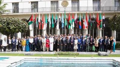 وزير الصحة ورئيس المكتب التنفيذي لمجلس وزراء الصحة العرب يشهد الاحتفال بيوم الصحة العربي بجامعة الدول العربية 