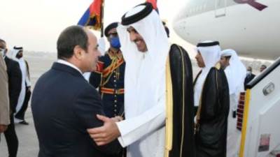 أمير قطر يوجه الشكر للرئيس السيسى: نقدر عاليا التعاون بيننا 