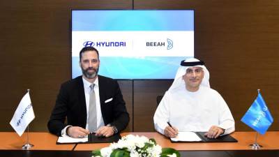 "هيونداي موتور" ومجموعة بيئة توقعان مذكرة تفاهم لاختبار أول شاحنة هيدروجين في الإمارات