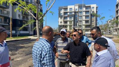 رئيس جهاز  دمياط الجديدة يتفقد أعمال الطرق بمشروع جنة بالحي السادس 