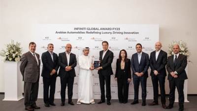 "إنفينيتي" من العربية للسيارات تحصد جائزة "إنفينيتي" العالمية المرموقة لأدائها المتميز في 2023