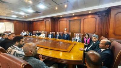 تفاصيل لقاء رئيس البورصة بتجارية دمياط خلال مؤتمر البورصة للتنمية