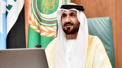 رئيس البرلمان العربي يهنئ الدكتور محمود المشهداني لانتخابه رئيسًا لمجلس النواب العراقي