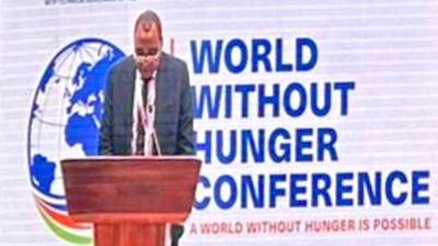 الدخيري يؤكد التزام المنظمة العربية للتنمية الزراعية بمكافحة الجوع خلال مشاركته في مؤتمر "عالم بلا جوع"