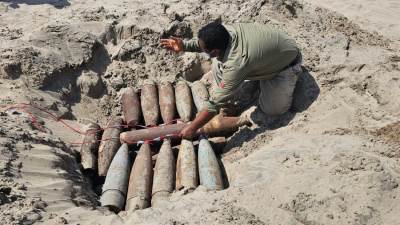 مسام يتلف 955 لغمًا وعبوة ناسفة في تعز