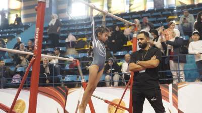 تاليا سعدون .. تتألق فى بطولة كأس مصر للجمباز