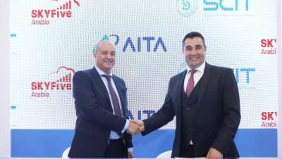 باستثمارات 10 مليون دولار..  AITA تتعاون مع Arabia SKYFive لتقديم خدمات الاتصال عالي السرعة على الطائرات 
