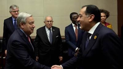 رئيس الوزراء يلتقي سكرتير عام الأمم المتحدة