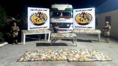 قوات حرس الحدود تواصل نجاحاتها فى إحباط العديد من محاولات التهريب على مختلف الإتجاهات الإستراتيجية للدولة