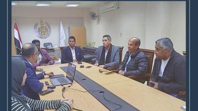 العميد حاتم فوده رئيس الإتحاد المصري لألعاب القوى يزور نادي جامعة حلوان لبحث سبل التعاون المشترك 