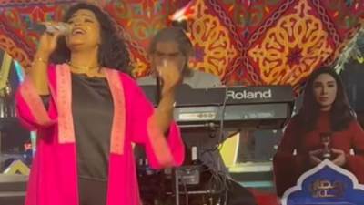 الفنانة إنجي علي تحيي حفل ورده الشيخ زايد وسط أجواء رمضانية 