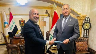 وكيل وزارة البيئة العراقي يستقبل ممثل هيئة المرأة العربية 