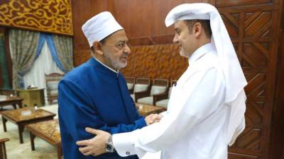 شيخ الأزهر يستقبل سفير قطر ويناقشان سُبُل تعزيز العلاقات العلميَّة والدعويَّة