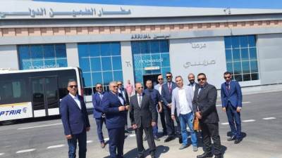 جولة تفقدية للجنة العليا للتفتيش الأمني والبيئي بمطارات برج العرب والعلمين  ومرسى مطروح 