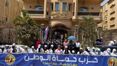 قيادات وكوادر وأعضاء في مهمة وطنية.. "حماة الوطن": حشود بالآلاف لحضور مؤتمر مرشحي الحزب في "الشيوخ"