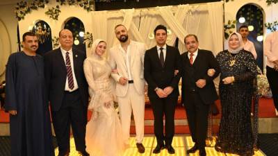 رئيس الاتحاد العربى للتعليم والبحث العلمي يحتفل بخطوبة نجله 