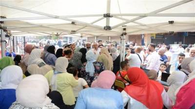 حشود جماهيرية في أول أيام انتخابات مجلس الشيوخ ببولاق الدكرور