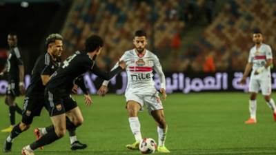 الزمالك يفوز علي سيراميكا بثنائية ناصر ماهر وشحاتة 