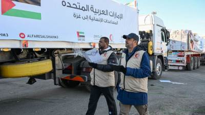 بالتنسيق مع مصر.. دخول 4565 طنا من المساعدات الإماراتية لغزة خلال أسبوعين