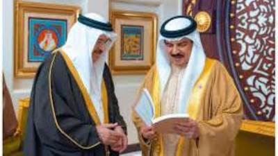 ملك البحرين يستقبل السفير خليل الذوادي بمناسبة انتهاء فترة عمله في الأمانة العامة لجامعة الدول