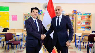 وزير التعليم يصطحب نظيره الياباني في زيارة  تفقدية للمدرسة المصرية اليابانية بالقاهرة الجديدة