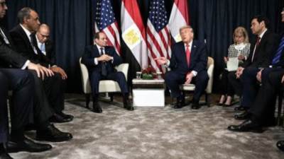 الرئيس السيسي: أطلب من الرئيس ترامب الاستمرار في دعم خطته بشأن غزة