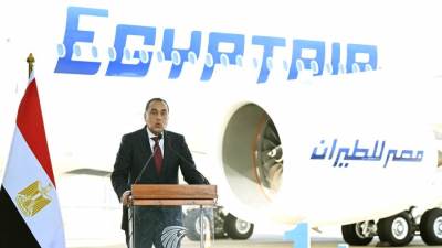 خلال احتفالية انضمام أول طائرة من طراز Airbus A350-900.. رئيس الوزراء: هذه الإضافة لاسطول "مصر للطيران" تأتي ضمن الرؤية الشاملة التى وجه بها الرئيس السيسي 