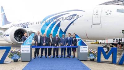مصر للطيران تتسلّم أولى طائرات بوينج B737-8Max في إطار خطتها للتحديث الشامل لأسطولها الجوي