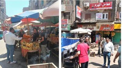حمله اشغالات بشارع مستشفى الصدر بتواجد قائد شرطة