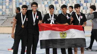 وزير الشباب والرياضة يهنئ منتخب مصر لألعاب القوى بعد التتويج بلقب البطولة العربية بالإسماعيلية