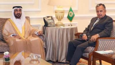 رئيس البرلمان العربي يلتقي الأمين العام لجامعة الدول العربية